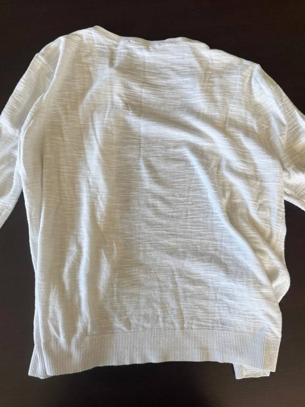 LOFT Soft White Henley Cardigan - Picture 5 of 7